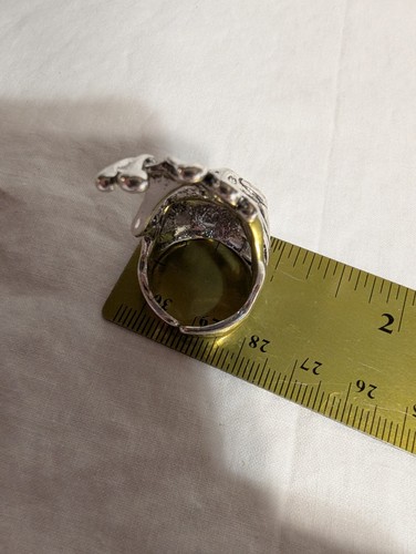 Silver Tone Frog Prince Fairytale Adjustable Ring – Tree Frog Design Size 8 - Picture 17 of 18