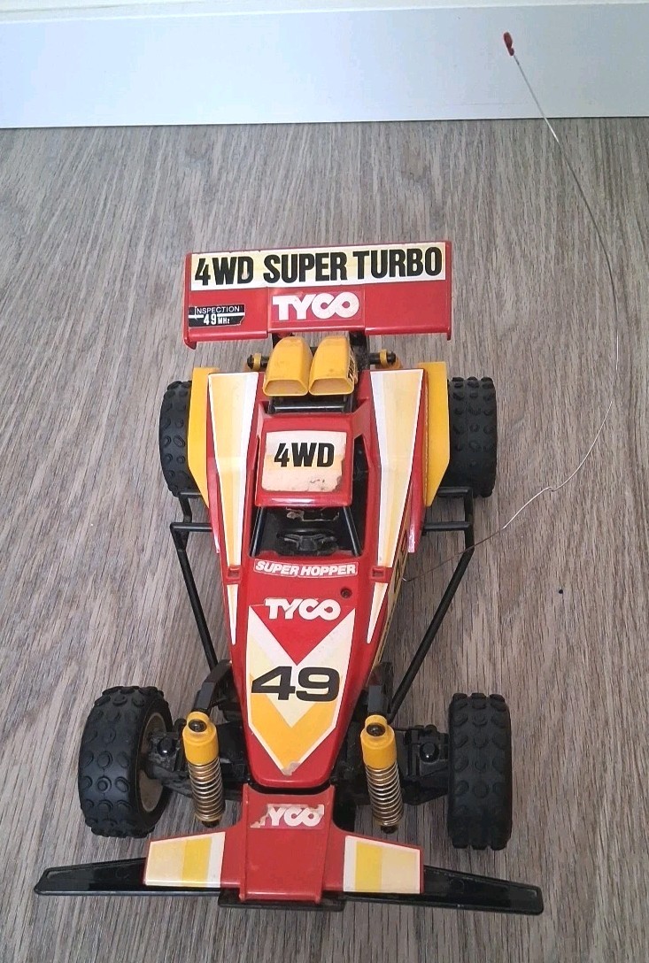 Vintage TYCO 4WD Super Hopper Turbo RC Racing Buggy Untested Car