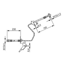 Bremsschlauch hinten links für Opel Astra G F70 T98 F35 H A04 L70 Combo | 24575