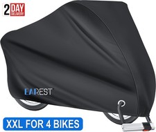 XXL Heavy Duty Bike Cover Outdoor Waterproof Bicycle Rain Mountain for 2 -4 Bike