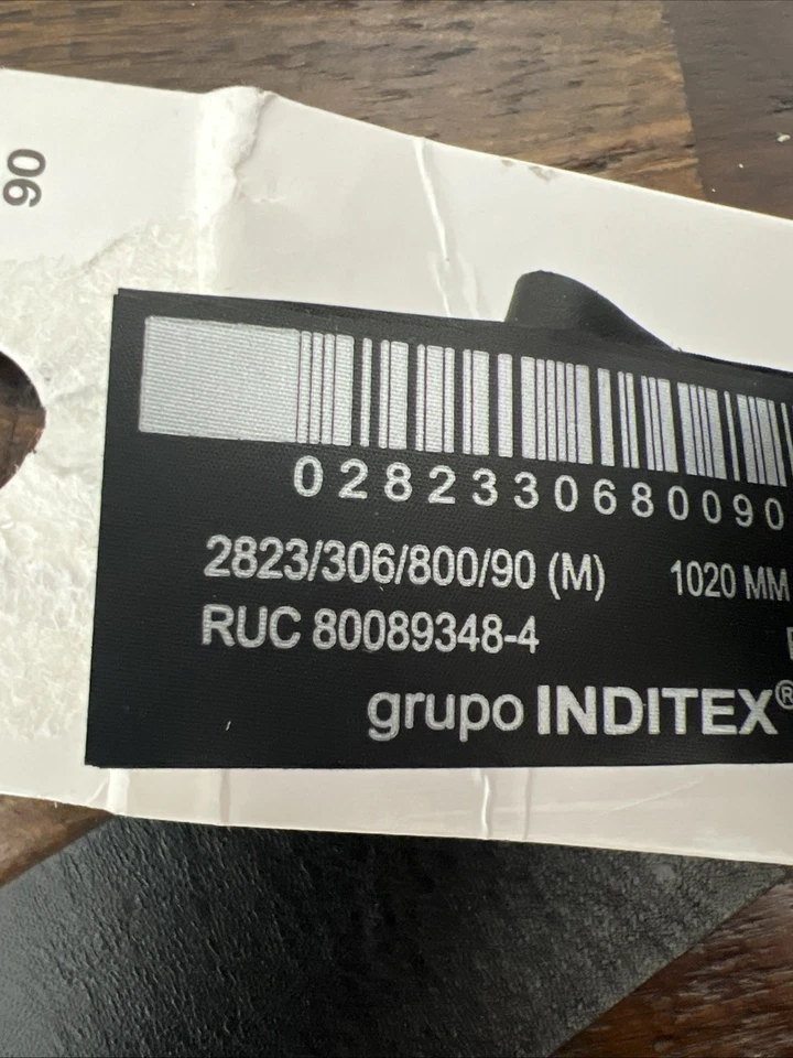 Cinturón de cuero negro Zara para hombre nuevo con etiquetas M 90 Foto 4 de 4