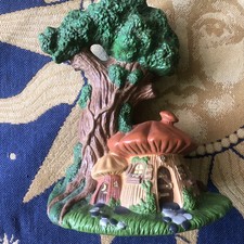 VTG Atlantic Mold the Bushes Fairy Mushroom Tree House Ceramic Mold Made In USA
