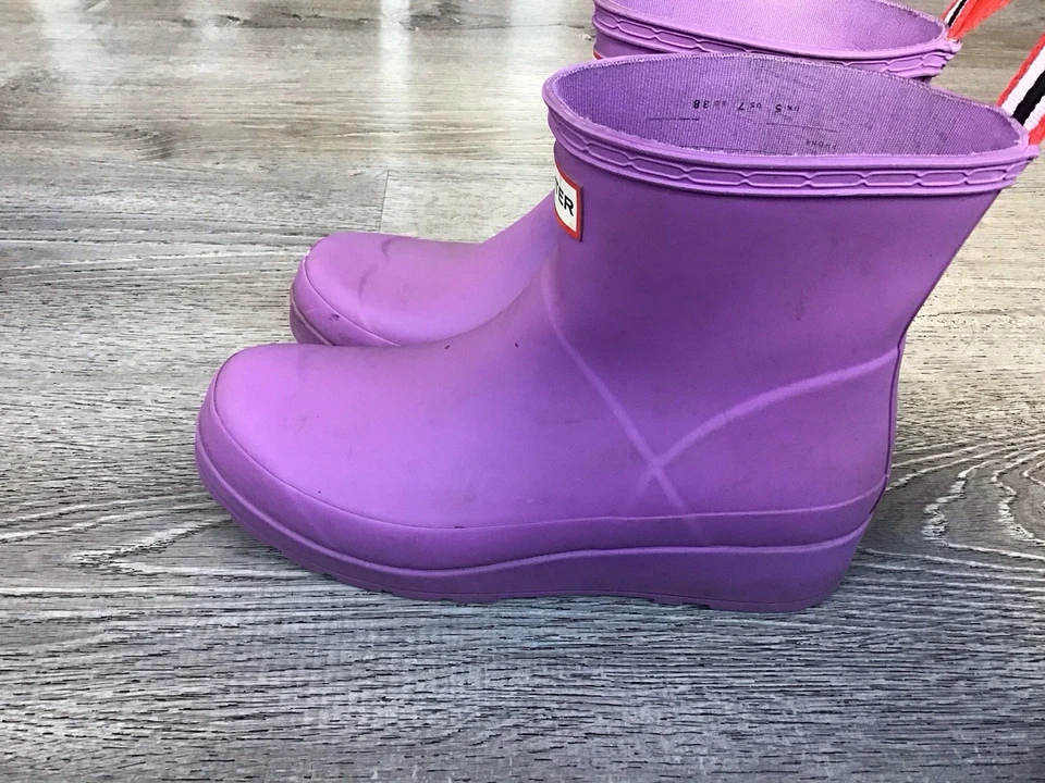 Botas Hunter Original Play Boot Cortas Lila Púrpura Impermeables Para Mujer Talla 7 Foto 4 de 4