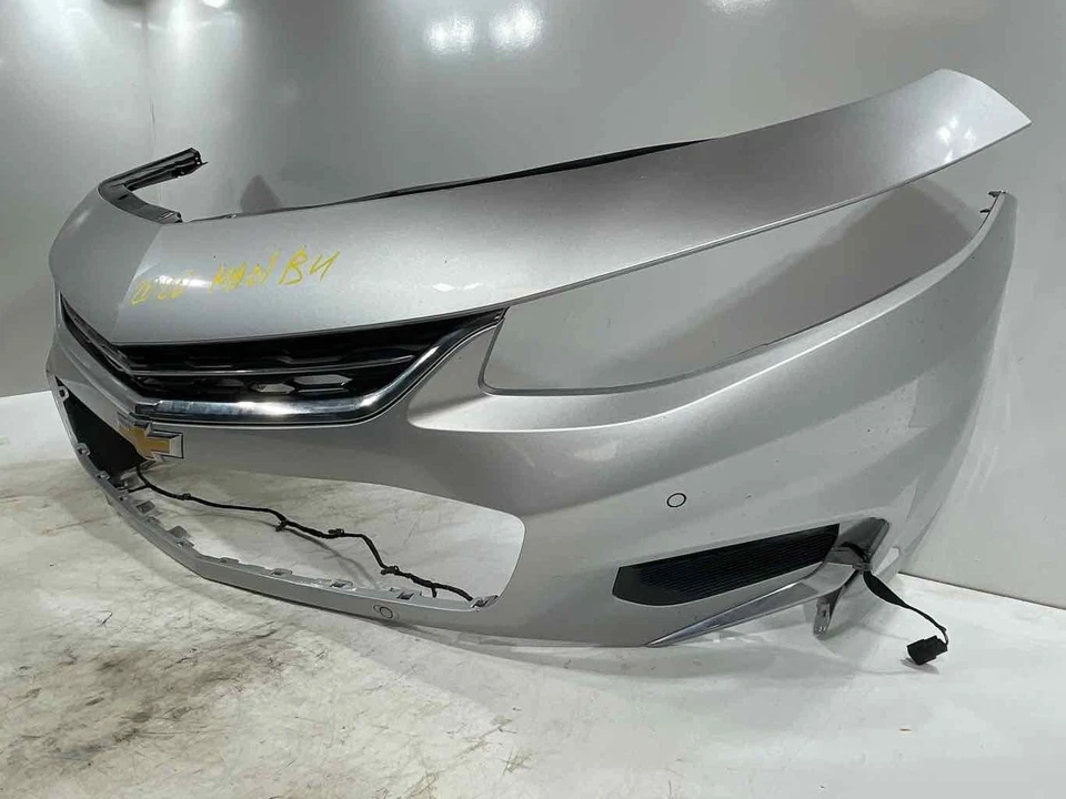 Fits 2016 2017 2018 CHEVY MALIBU Front Bumper Cover w Park Sensors Silver OEM - Image 3 of 4