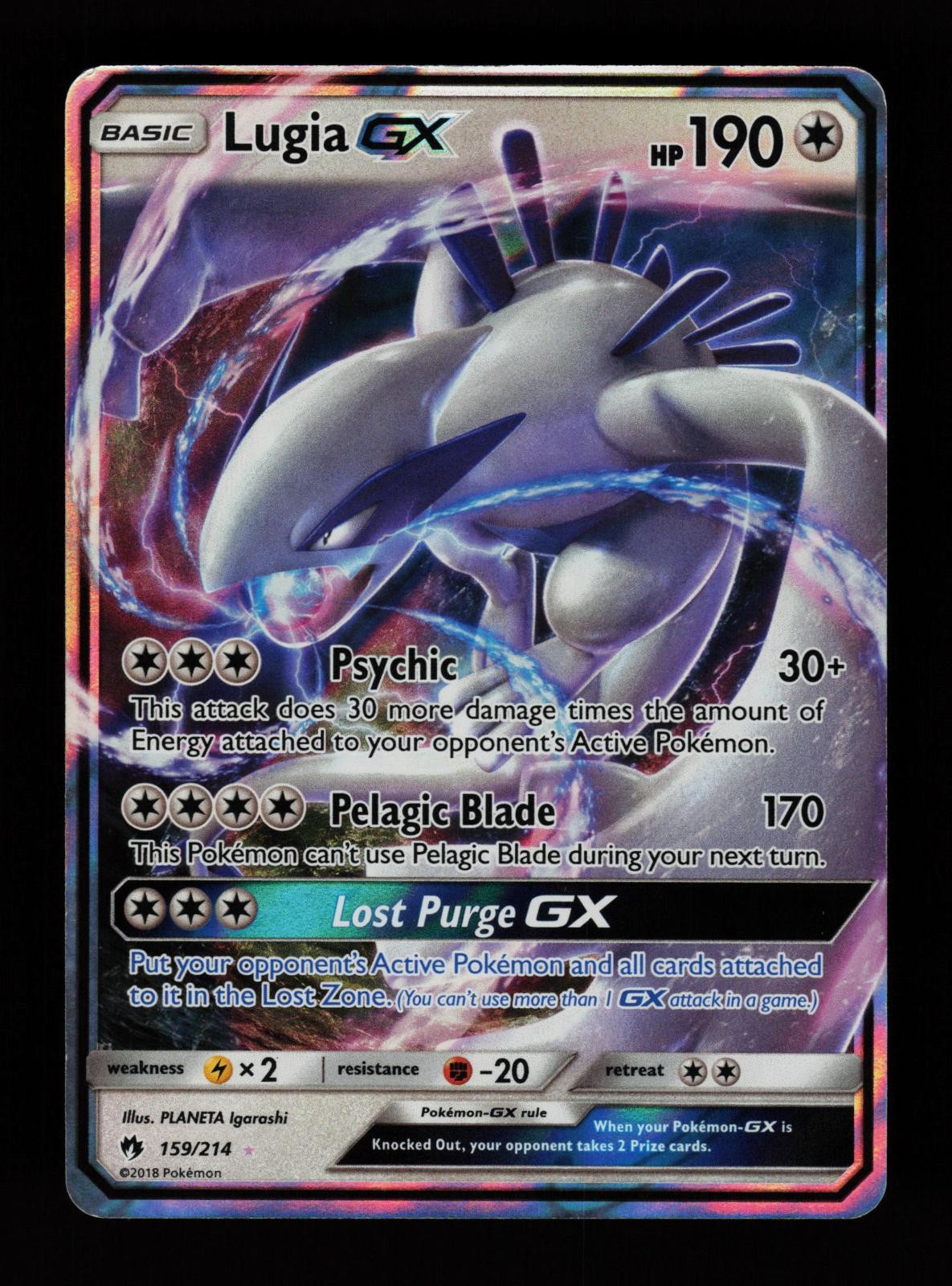 Lugia GX 159/214 Holo GX Rare Lost Thunder Pokemon Cards