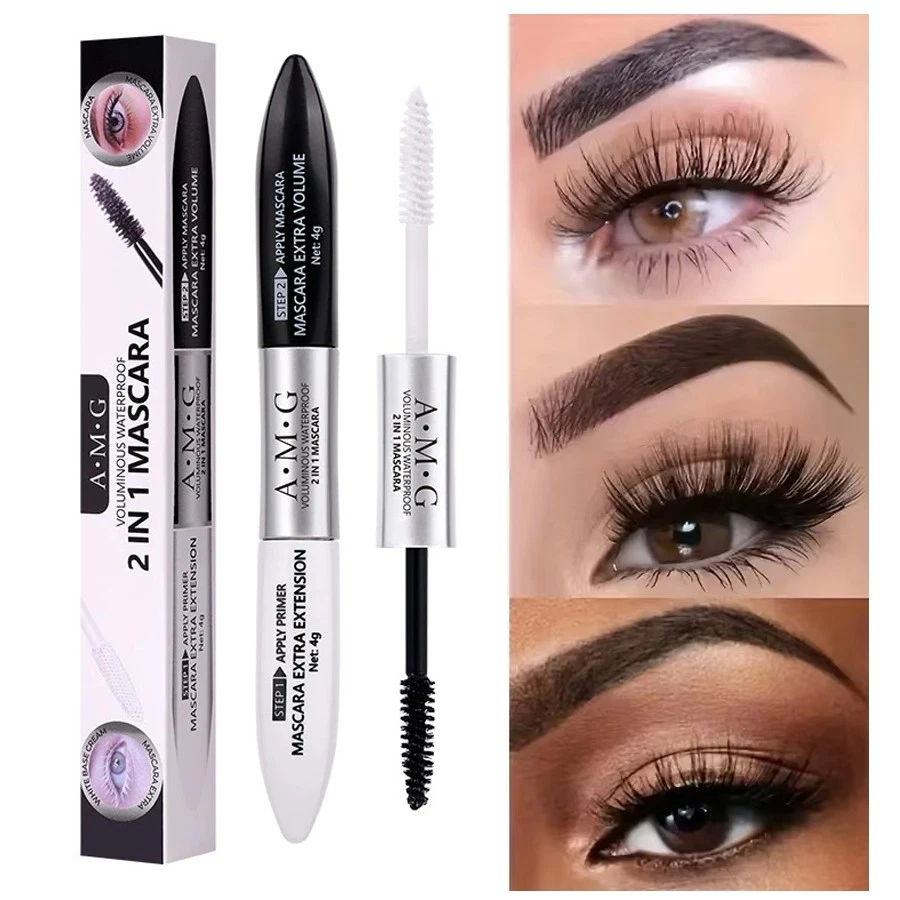 AMG Mascara Waterproof Long Lasting Thick Curling Lengthening Volume Dual Ended UK