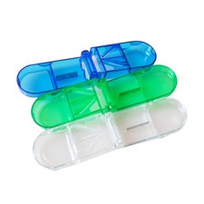 3pcs Medical Portable Folding Pill Box Metal Cutter Medicine Organizer Container