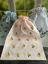 New Dust bag-Gift bag-Storage Bag Embroidered Easy Drawstring Fabric Pick One
