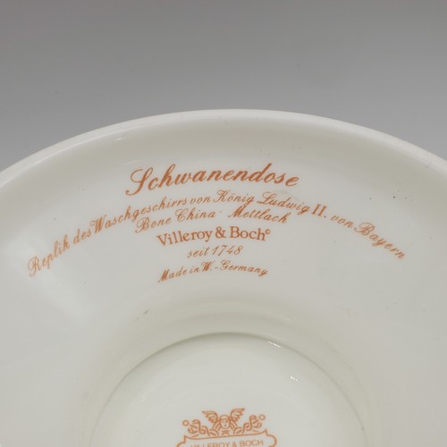 Villeroy & Boch Schwanendose Drageoir Cygne Swan Bowl Konig Ludwig II Rare 1984 - Picture 7 of 24