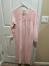Talbots Women's Long Night Gown pink Size Small