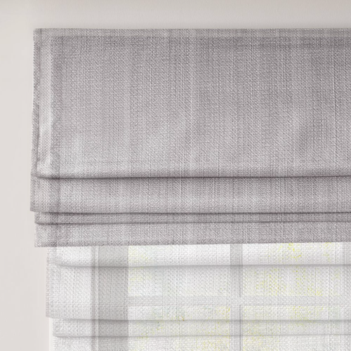 Colm Gray Cordless Basketweave Polyester 34 in x 64 in Room Darkening Shade - Picture 4 of 6