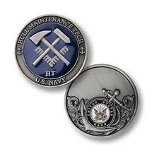 HT HULL MAINTENANCE TECH 1.75" NAVY CHALLENGE COIN