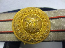 WÜRTTEMBERG - OFFIZIERS-FELDBINDE - Koppelschloß - "W" mit Krone / Wilhelm II