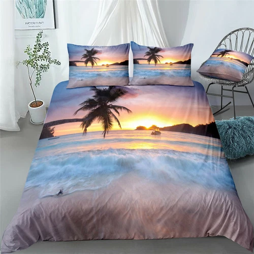 Beach Sea Shell Quilt/Duvet/Doona Cover Set Single Double Queen King Size Bed - Picture 6 of 29
