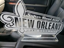 Super Bowl XLVII New Orleans Host Committe  Acrylic Sign, 49ers, Ravens, RARE!