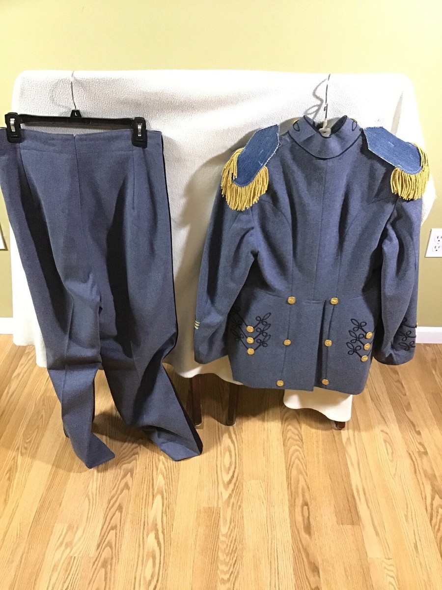 Vintage Blue Gray Gold Cadet VMI Buttons Military Band