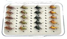 20 x Hoppers In Fly Box - Fly Fishing - Trout Fishing Flies