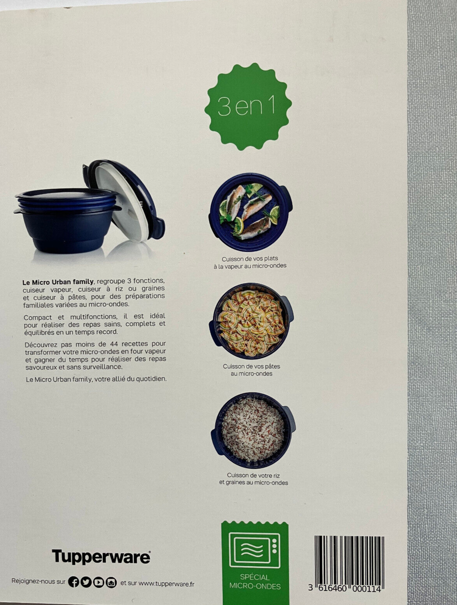 Cuiseur Vapeur Micro-ondes Tupperware MicroUrban Family – Livret Recettes Offert