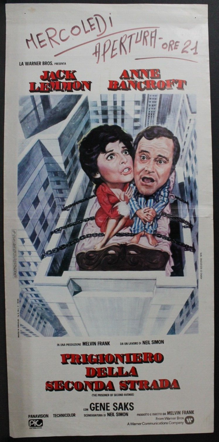 Locandina originale film Il prigioniero della seconda strada (1975) - Regia di Melvin Frank