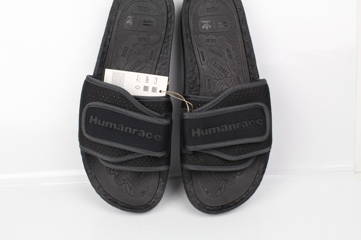 在庫処分 adidas x ファレル ウィリアムス スライド GX2483 Buy Pharrell x Chancletas Hu Slide 'Black Future' - GX2483