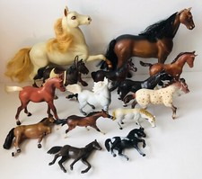 Vintage Horse Figure Lot 14 Plastic Some Breyer Collectible