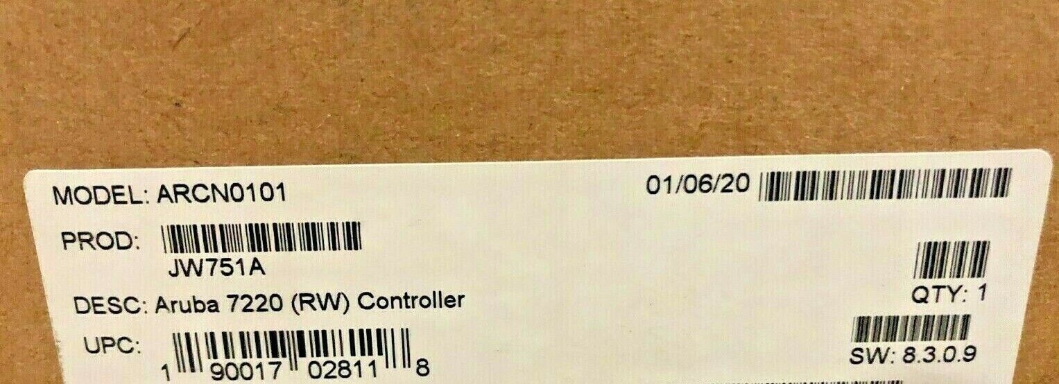 HPE Aruba 7220(RW) Wireless LAN Controller- JW751A- Factory sealed Box ...