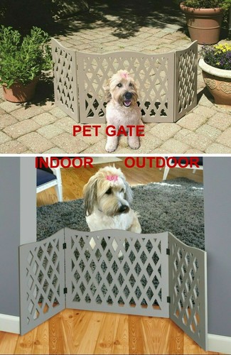 Wooden Pet Gate Freestanding Safety Dog Gate Door Stairs Folding Fence Z Shape - Picture 82 of 185