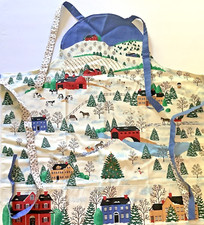 APRON Handmade Christmas Holiday Unisex One-Size Fits Most 34 in Ties Reversable
