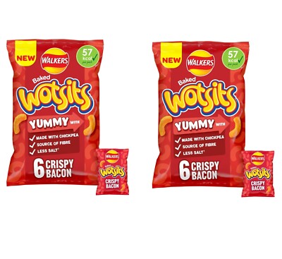 Walkers Wotsits Crispy Bacon Multipackung Snacks Chips 6 X 12g Packung 2