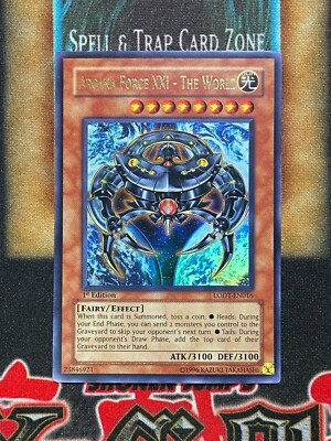 Yugioh Arcana Force XXI - The World LODT-EN016 Ultra Rare 1st Ed LP | eBay