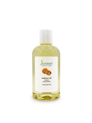 Walnut Oil  Cold Pressed Refined 100% Pure & Natural by Soapeauty 8 fl oz