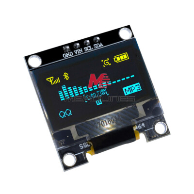 0.96'' Inch Yellow &Blue I2C IIC 128X64 OLED Serial LCD LED Display Module