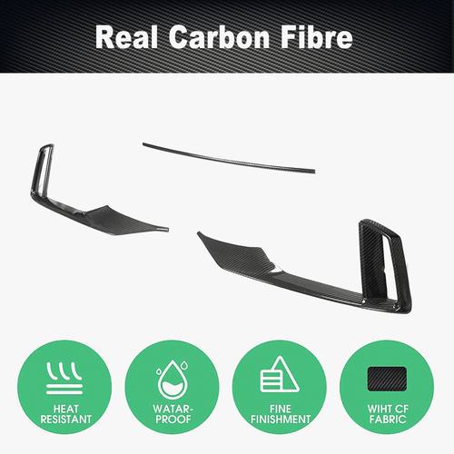 Carbon Lufteinlässe Entlüftung Front Fog Air Vent Fins Für Audi RS3 8V 2017-2021 - Bild 7 von 13