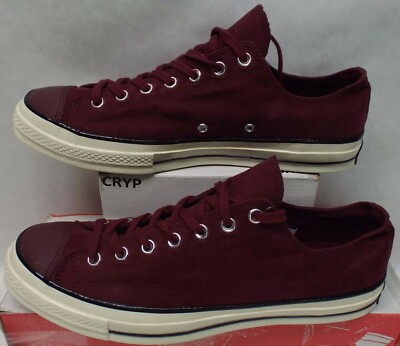 Mens 13 Converse Chuck Taylor CTAS 70 OX Deep Bordeaux Textile Shoes $90 153986C