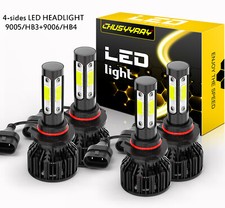 For Toyota RAV4 1998 1999 2000 4X 9005+9006 LED Headlight Bulb High Low Beam HKB