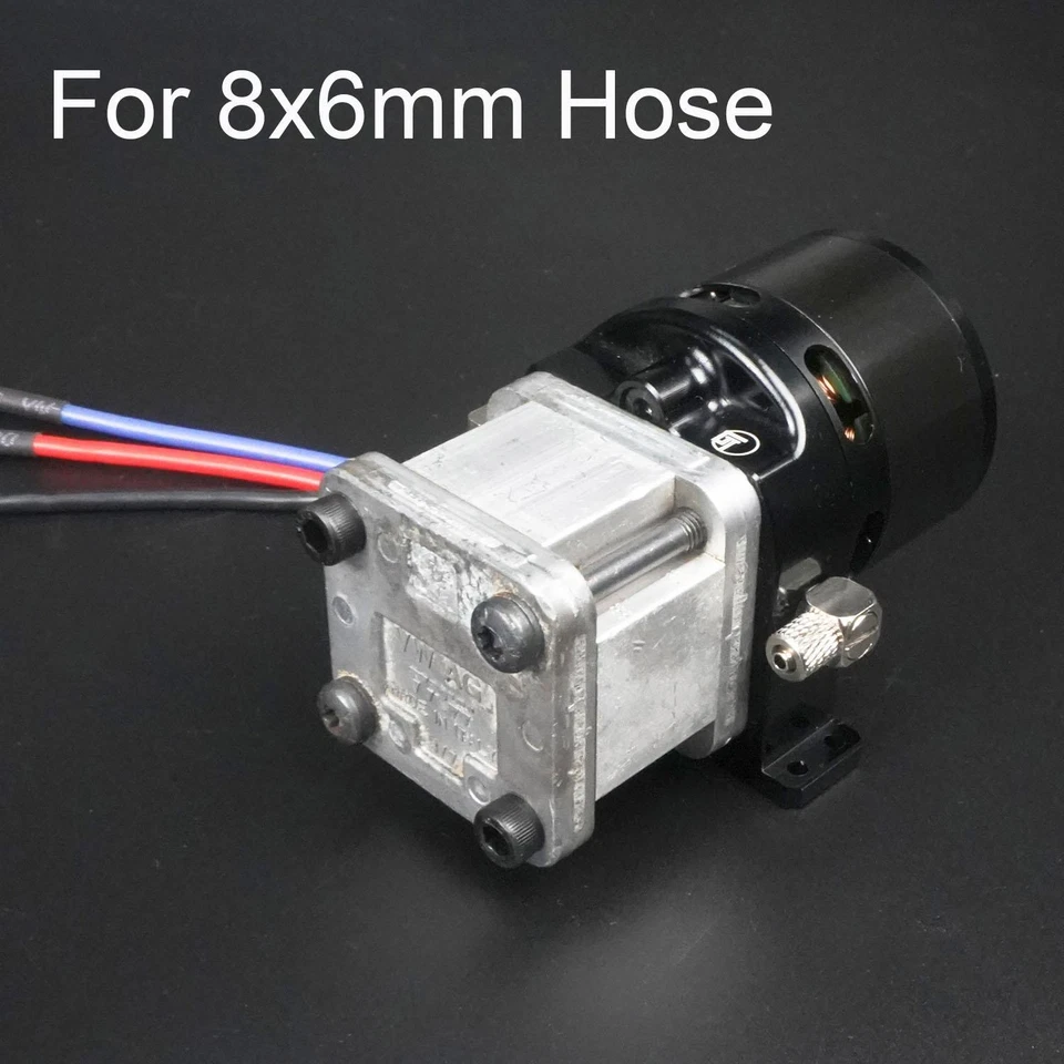 Metal Hydraulic Pump W/Brushless Motor for 8x6MM Hose 1/12 1/14 RC Truck Model - Image 3 of 4