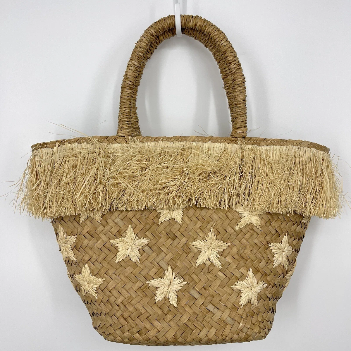 Tassel Bucket Bag, Raffia Tote