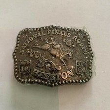 1986 Hesston National Finals Rodeo Limited Edition Miniature Belt Buckle