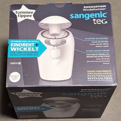 *NEU*Tommee Tippee Einzigartiger Windeltwist & Click Sangenic Windeleimer - Weiß