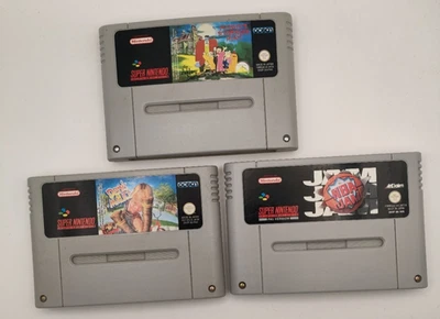 Lot 3 Jeux SNES Super Nintendo PAL NBA Jam NOE Denis la Malice/Pugsley's FAH #1 - Photo 1/4