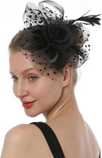 Fascinators Tea Party Hat for Women - Kentucky Church Derby Medium Black Style