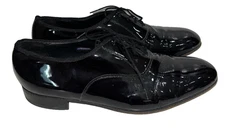 Florsheim Men's Tux Oxford Dress Shoes size 10.5 Black Patent Leather