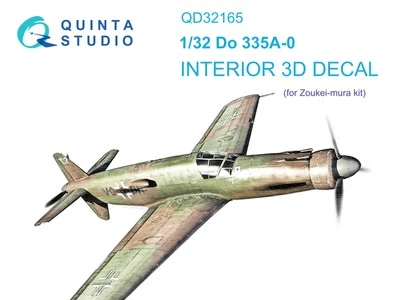 FÜNFTES STUDIO Quinta Studio 1/32 Do 335A-0 3D-gedruckter & farbiger Innenraum...