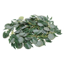 Simulated Vine Rattan Artificial Eucalyptus Leaves Arch Wall Decoration