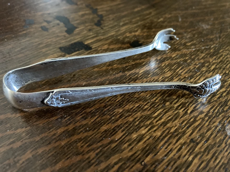 Art Deco Watson Sterling Silver Small Sugar Tongs Claws Rochambeau 1919 - Image 3 of 4