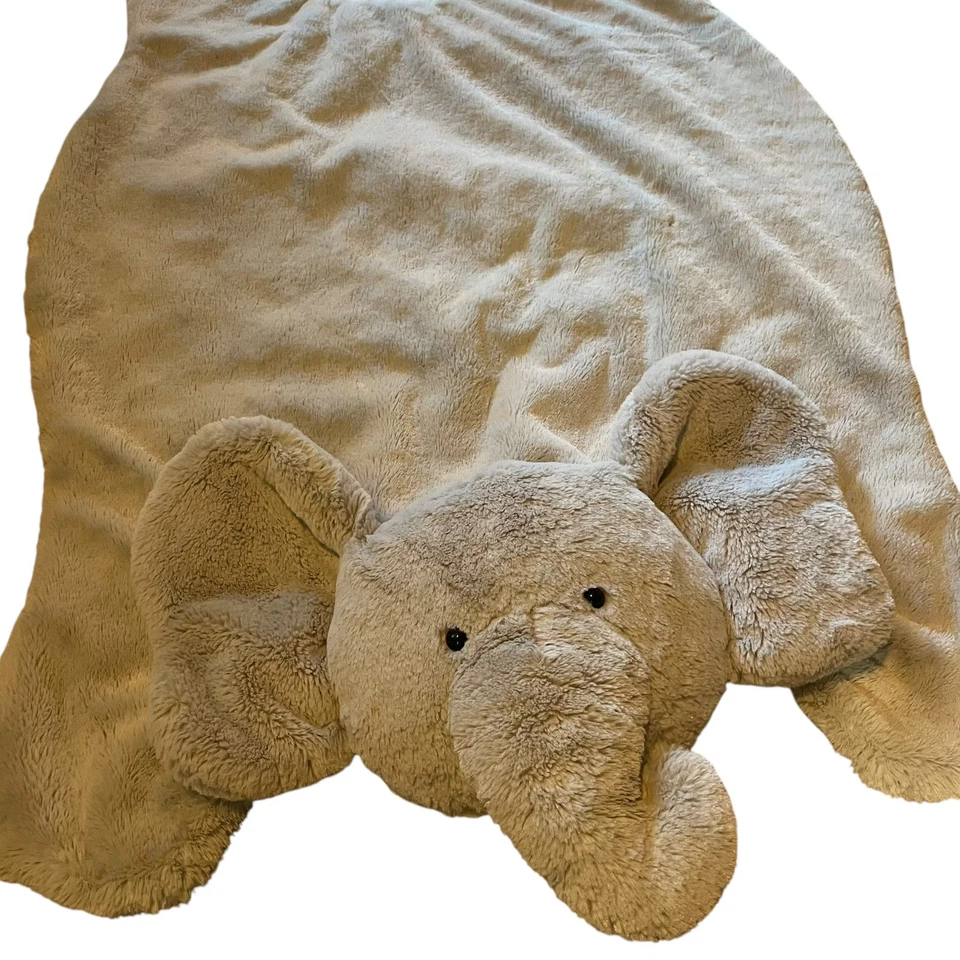 Alfombra Pottery Barn Kids Lovey Play Mat Unisex Bebé Guardería Decoración Peluche Elefante Foto 2 de 4
