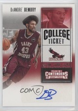 2016 Contenders Draft Picks College Ticket DeAndre' Bembry (Red Jersey) Auto 9cr