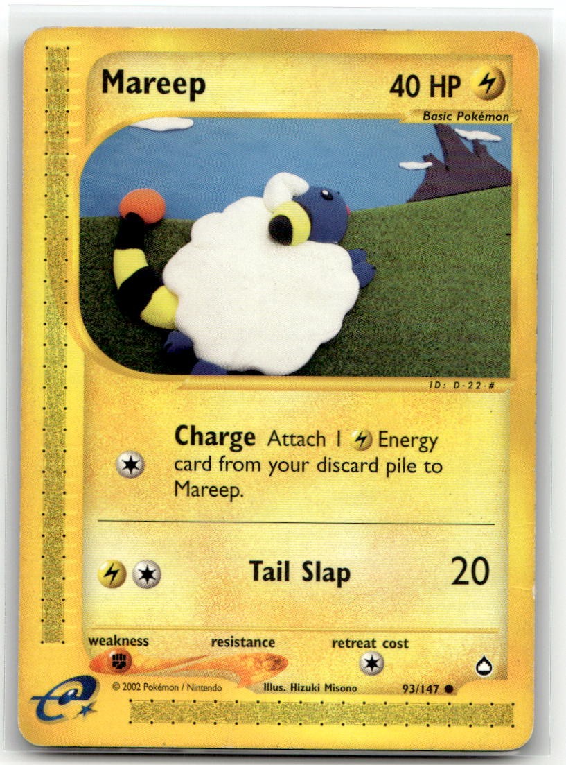 Mareep 093/147 Common Aquapolis Pokemon EN HP