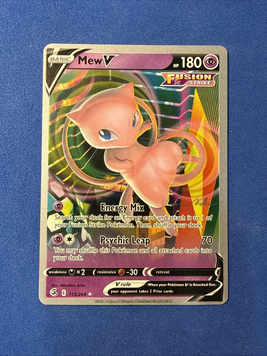 Mew V 113/264 2023 Pokemon Card World Championships Fusion Strike