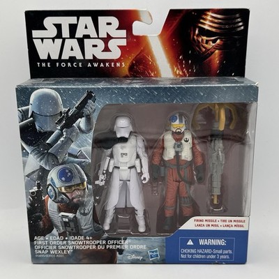 Star Wars First Order Snowtrooper Officer Snap Wexley X-wing Pilot 3.75 Inch Lot